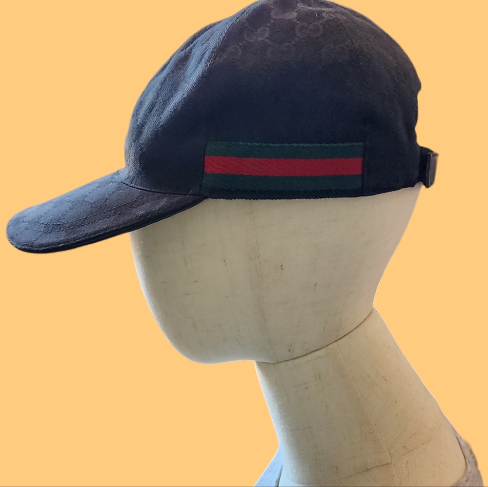 EUC Gucci Baseball hat Sherry line GG Canvas, Sz M
